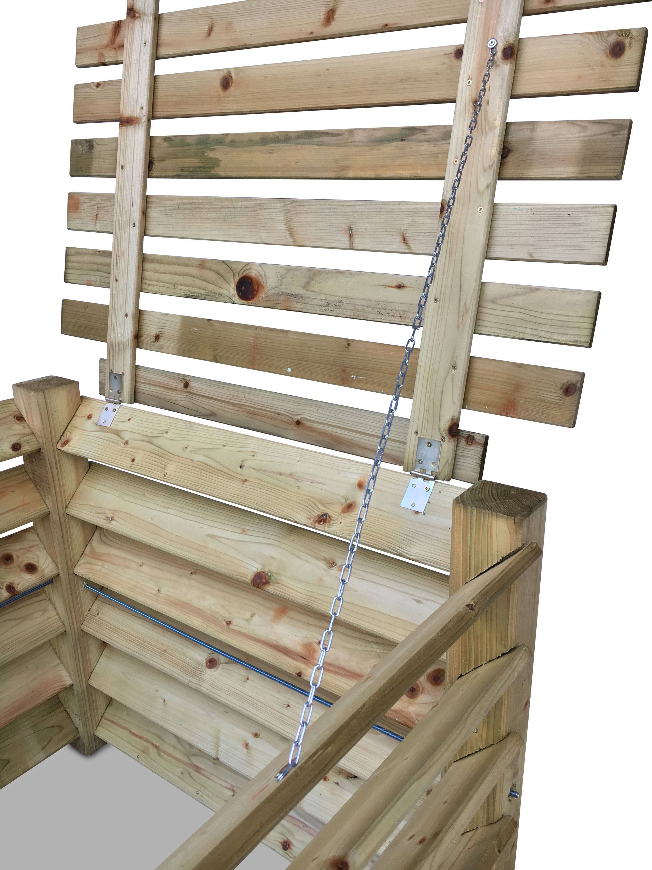 stabiler Deckel für Holz-Komposter 100x100 cm 